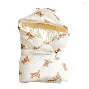 Couvertures C9GB Bébé Swaddle Couverture À Capuchon Hiver Wrap Sac De Couchage Pour Bébé Garçons Filles Respirant Sac De Sommeil Né Confortable Literie