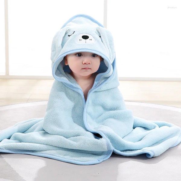 Mantas Dibujos animados Bebé Toallas de baño para el cuerpo con capucha Coral Fleece Niños Albornoz Nacido Swaddle Wrap Girls Boys