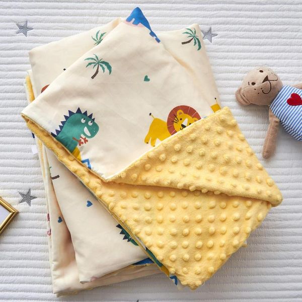 Manjas Cartoon Baby Blanket Wrap Cotton Flannel Super Soft Fannel Nacido de ropa de cama para niños pequeños Burbujas 110x150cm