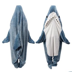 Couvertures Cartoon Shark Sac Sac Pyjamas Office Office Couverture Karakal Fabric de haute qualité Sirène Sirène pour enfants