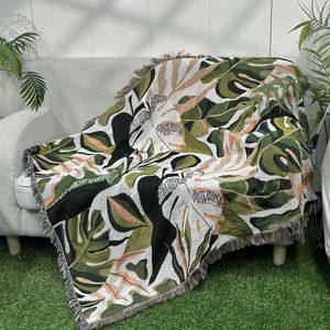 Couvertures couvertures florales décontractées décoration de lit femme canapé de tapis couverture couverture de couverture de couverture de loisirs