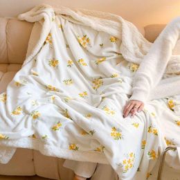 Dekens dambord rooster koraal fluweel dutje deken flanellen cover multifunctionele casual quilt luxe