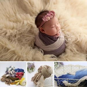 Dekens Kinderpografie Kleding Babywikkeldoek Ie-dye Kwastje Verpakt Garen voor Born