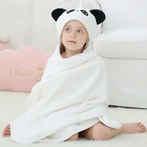 Dekens Kinderbadhanddoek Baby Strand Kinderdeken Swaddings Capuchon Met Mode Schattige Dieren Panda Hond Wasbeer Giraffe