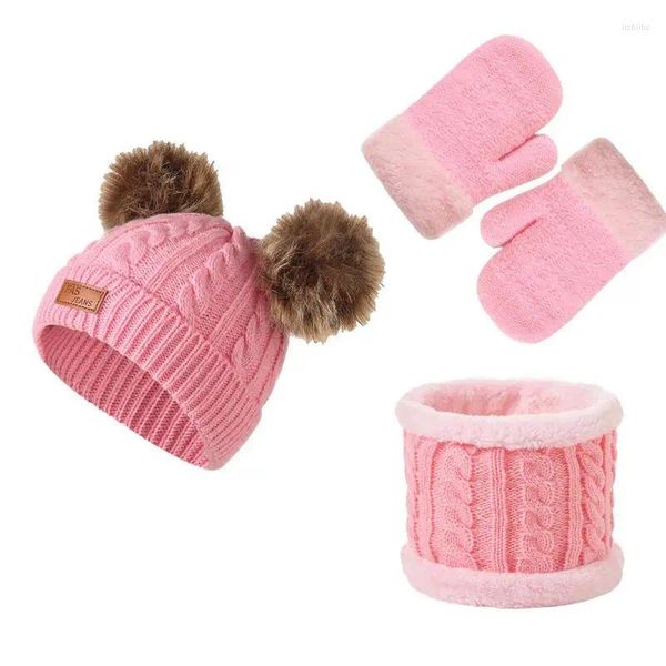 Couvertures Chapeaux et gants pour enfants Chapeaux d'hiver pour garçons coupe-vent froid Ensembles météorologiques doux et respirants pour la couverture du jour de l'année d'anniversaire