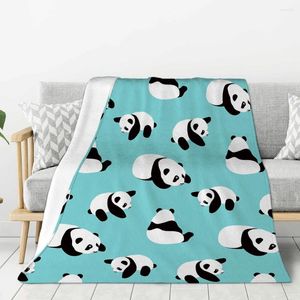Dekens China's Panda Cartoon Printing Anti-Pilling Flanel Deken Picknick Travel Home Bed Sofa Chair cadeau