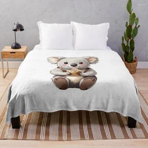 Couvertures choco koala ours jet couverture couverture canapé décoratif furry