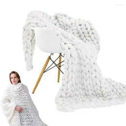 Couvertures à couverture en tricot épais jet doux moelleux à la main