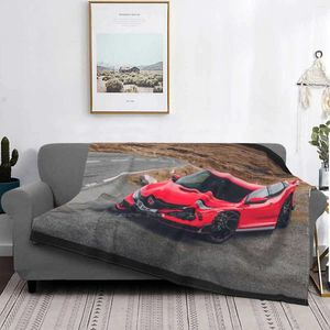 Couvertures Civic Type R Printing High Qiality Flannel Couverture de flanelle de sport JDM Drift Racing NSX Taille