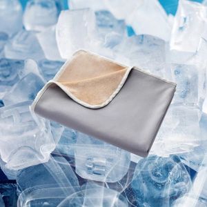 Couvertures Sensation de froid Couverture de soie de glace Été Mince Climatisé Bureau Sieste pour enfants Literie lavable en machine