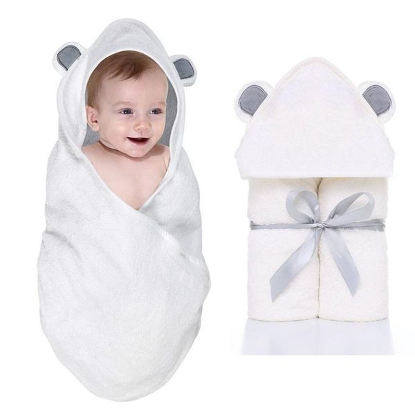 Mantas Toalla de algodón cómoda para bebés nacidos para niños, artículos de baño para bebés, Poncho con capucha, manta de Spa infantil, toallas envolventes