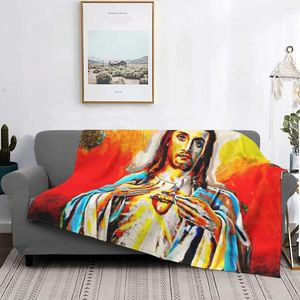 Dekens koele deken Jezus Christus Nativity Fleece Velvet Ademende lichtgewicht ultra-zachte worp voor beddengoed sprei