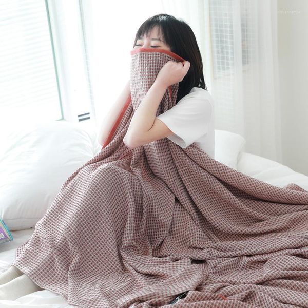 Couvertures en coton bambou Fibre Musline Blanchette de serviette Waffle Canapé-lit Climatiseur de la literie adulte de la literie adulte