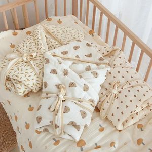 Couvertures coton née l'émouvagne enveloppe d'hiver épaississer la courtepointe dessin animé sac de couchage bébé sommeil somnole
