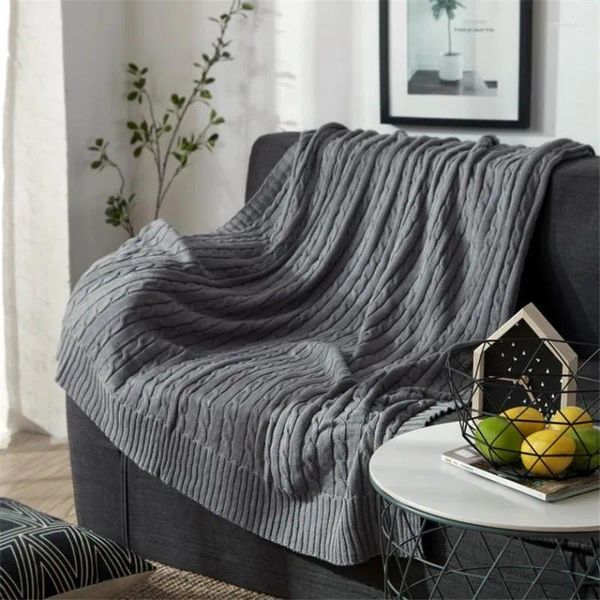 Mantas de algodón grueso Granhadilla para el sofá Camas de aire acondicionado de verano