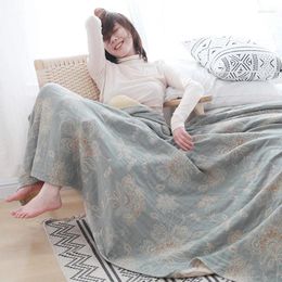 Couvertures en coton Gauze à cinq couches Couperon de serviette simple sieste mince d'été sieste