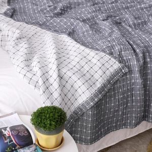 Dekens Katoen Gaas Bankhoes Japans Eenvoudig Casual Deken Home Decor Bank Handdoek Sprei Multifunctionele sprei voor bedden