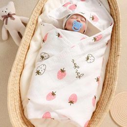 Couvertures coton Bathrobes chauds super doux pour le sac de couchage pour nourrisson né enveloppe avec poncho pour tout-petit du capot