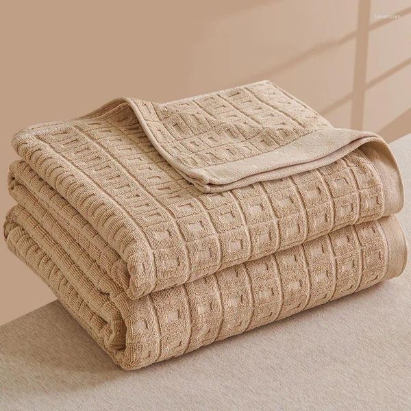 Couvertures coton coton Terry serviette de serviette pour lits serviette d'été couvre-lit couvre-lit adulte étudiant dortoir