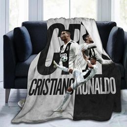 Mantas CR7 Cristiano Ronaldo Manta Suave Cálido Franela Tiro Colcha para cama Sala de estar Picnic Viaje Hogar Sofá