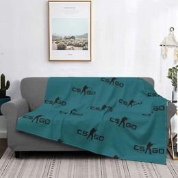 Mantas CS GO Manta Counter-Strike Juego Fleece Terciopelo Verano Lindo Súper Cálido Tiro fino para la colcha casera