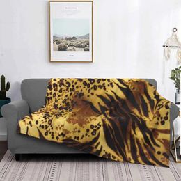 Couvertures mignonnes léopard africain, douces et chaudes, couverture fine, peau d'animal de neige, fourrure de guépard, Ocelot collant Affrican