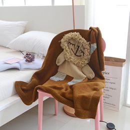 Couvertures Cute Cartoon Cotton Baby Blanket Sofa Throw Air Conditioner