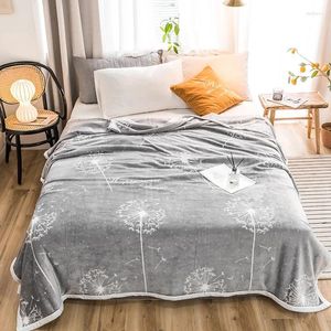 Couvertures Pissenlit de haute qualité épaissir la couverture de couvre-lit en peluche 200x230cm densité flanelle super douce pour le canapé/lit/voiture