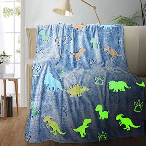 Couvertures Dinosaure Licorne Couverture Lumineuse Enfants Anniversaire Chambre Sirène Papillon Jouet Doux Confortable Cadeau Magique 231211