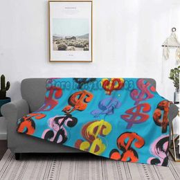 Signe du dollar de couvertures - Sofa de lit confortable de qualité supérieure Soft Couverture Warhol Andy Artiste Art Nico Soup vintage