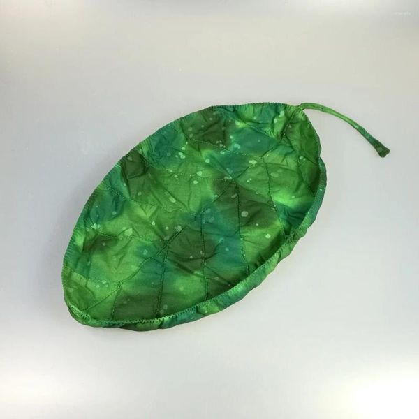 Couvertures DonJudy Big Green Leaves Posing Couverture Born Baby Pographie Props Panier doux Remplissage Fond Po Shoot Accessoires