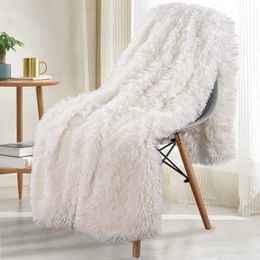 Couvertures Double couche en peluche chaud hiver jeter couverture maison couvre-lit sur le lit plaid chaise serviette canapé couverture agneau lit couvertures et jette 231118