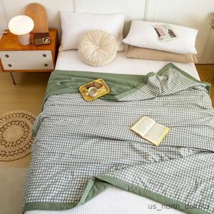 Couvertures couette pour été Style couette lit Simple vert couverture douce couette reine taille R230617