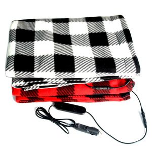 Dekens elektrische auto deken - 12 volt verwarmde fleece reisworp met gepatenteerde veiligheidstimer constante temperatuur verwarming dekensblankets