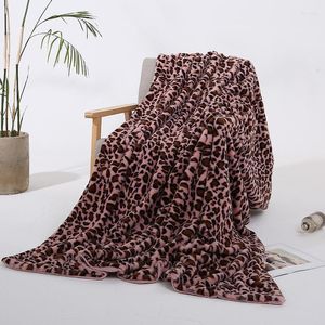 Dekens elegant luipaardontwerp fuzzy deken vellen superzachte vacht kristal short pluche beddening sofa cover 130 160 cm/160 200 cm