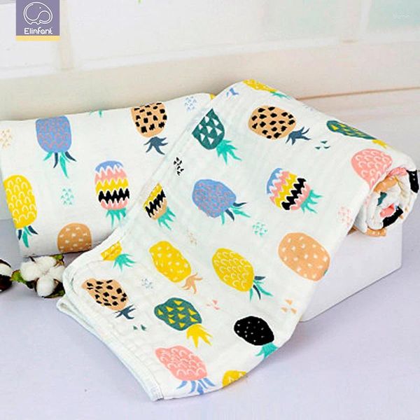 Couvertures Elinfant 1pcs 6 couches Mousseline Coton Baby Swaddles Soft Born Black Blanc White Gauze Enveloppe de SleepSack Swaddle