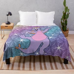 Couvertures Epcot Figment Beacon Of Magic Throw Blanket Double For Summer