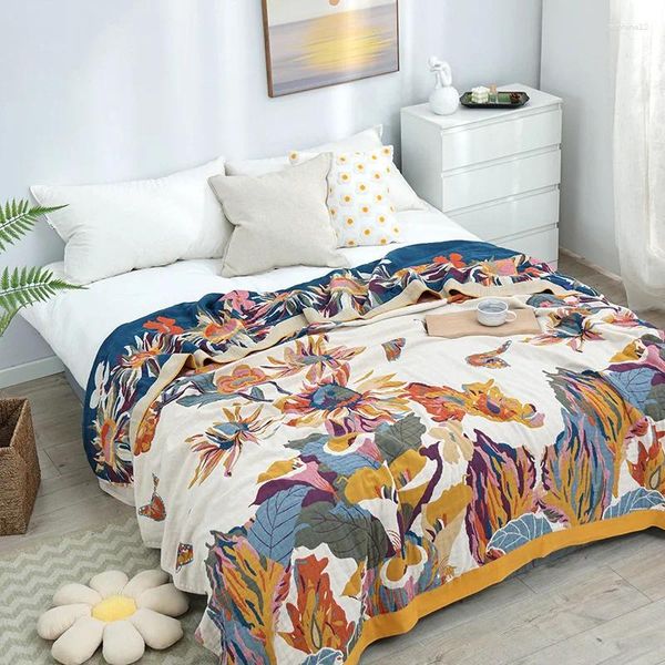 Couvertures couverture de loisirs européenne pour lits de luxe de luxe textile coton coton climateur de lit de lit de lit
