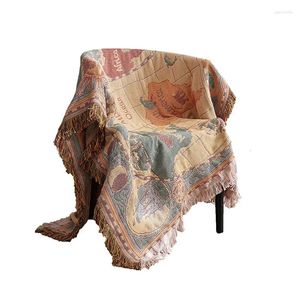 Mantas de moda manta para el hogar de la cubierta del sofá de patrón de polvo tejido