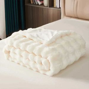 Dekens faux konijn fur deken voor winter luxe warmte super comfortabele dekens bedden sofa high-end warme slaapheeapparaat quilt