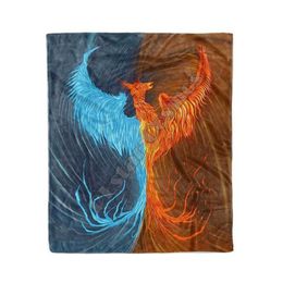 Couvertures FireIce Phoenix couverture polaire 3D entièrement imprimée portable adultes/enfants Sherpa Drop 05