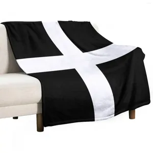 Decken, Flagge von Cornwall, St. Piran's, Überwurf, Decke, Flanell, Bettbezüge, extra groß