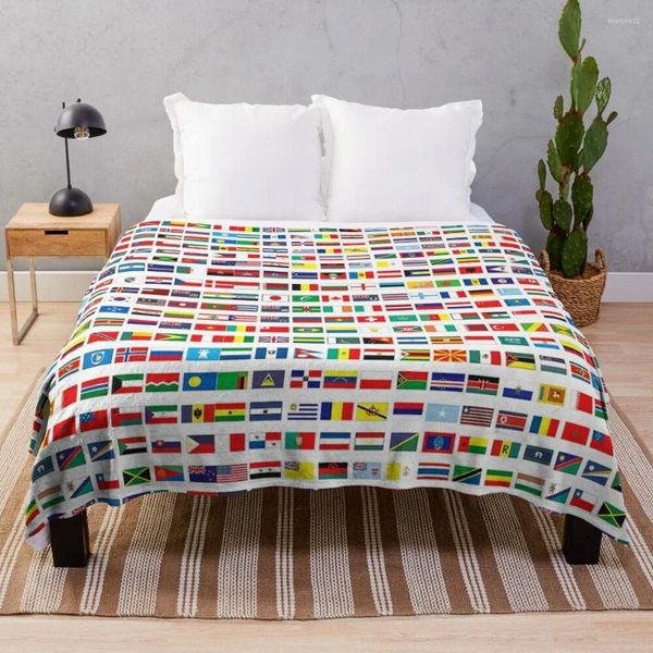 Couvertures drapeaux du monde, couverture fine pour sieste