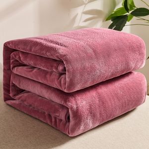 Dekens Flanel Deken 180x200cm 200x230cm Winter Zacht Warm Sprei Coral Fleece Grijs Roze Blauw 150x200cm 230802