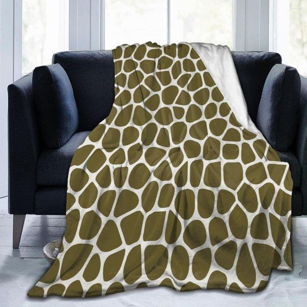 Couvertures couverture en flanelle imprimé peau d'animal africain doux mince polaire couvre-lit couverture pour lit canapé décor à la maison livraison directe
