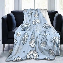 Couvertures flanelle couverture corail thème nautique doux mince polaire couvre-lit couverture pour lit canapé décor à la maison livraison directe couvertures