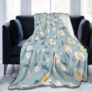 Dekens flanel dekendaisy patroon zachte dunne fleece sprei -dekking voor bed bank home decor dropship