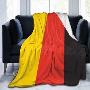 Dekens flanellen deken Duitse vlag ultrazacht micro-fleece voor badjasbank