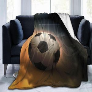 Dekens flanellen deken voetbal stalen doel ultrazacht micro fleece voor badjasbank