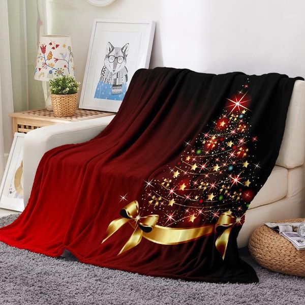 Couvertures en flanelle polaire, couvre-lit à la mode, cadeau d'année pour adultes, décoration de fête de voyage de noël, livraison directe pour enfants